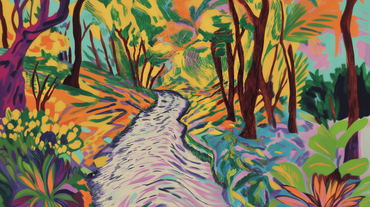 River in a lush forest