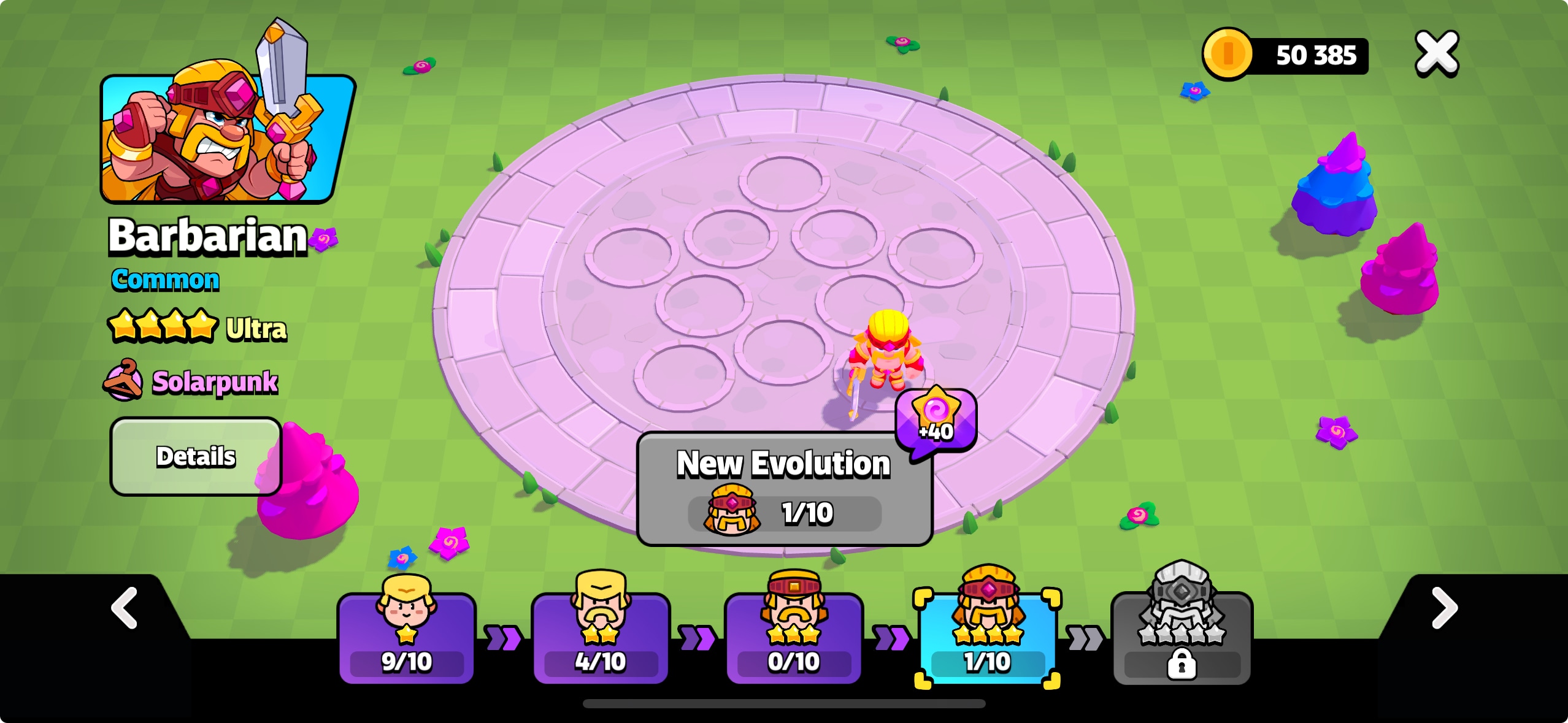 Character progression